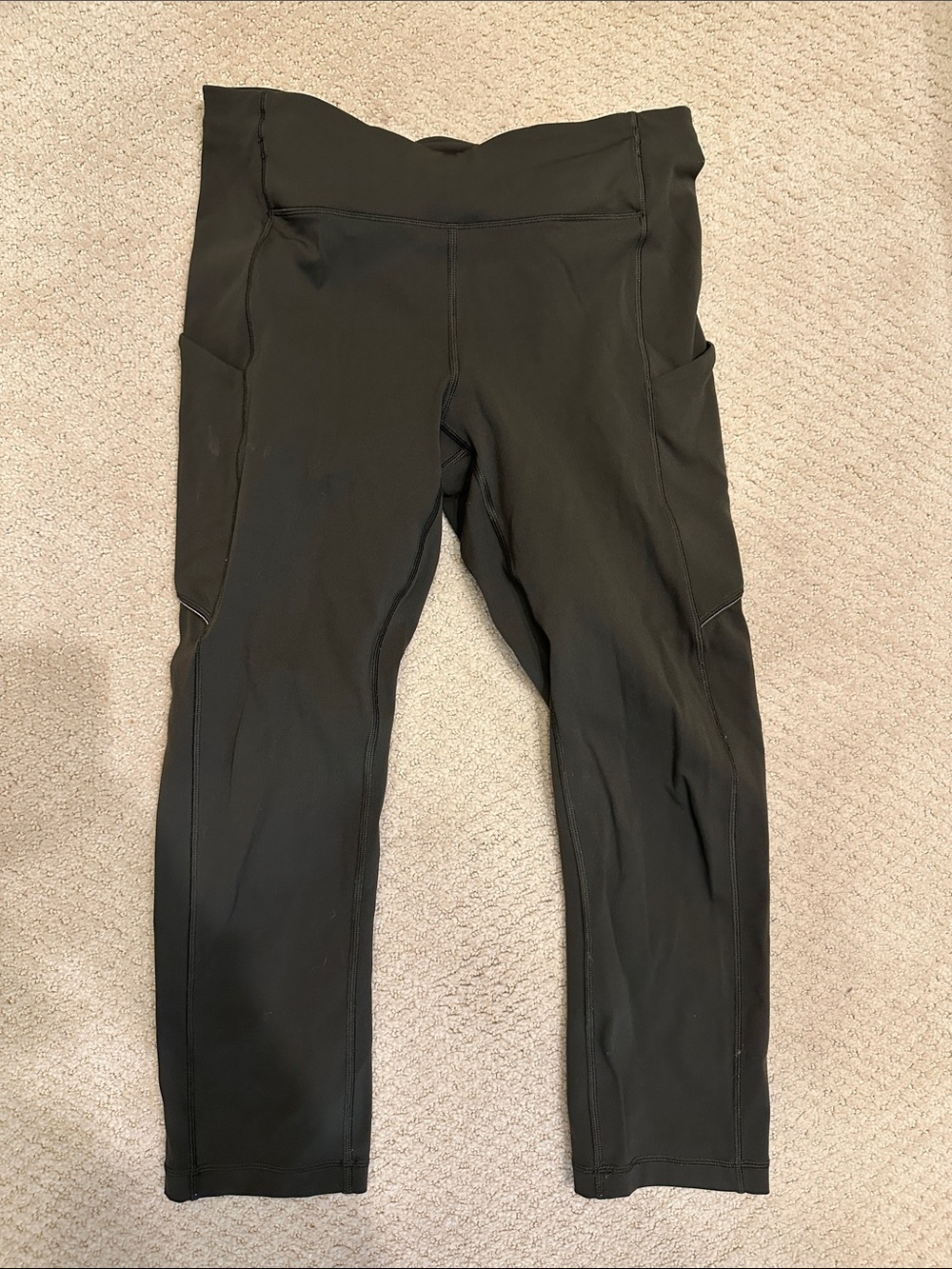 Lululemon cropped olive green leggings